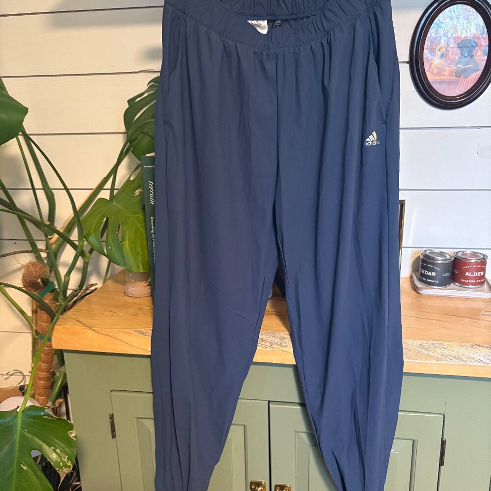 Adidas Golf lightweight jogger pants in classic Navy